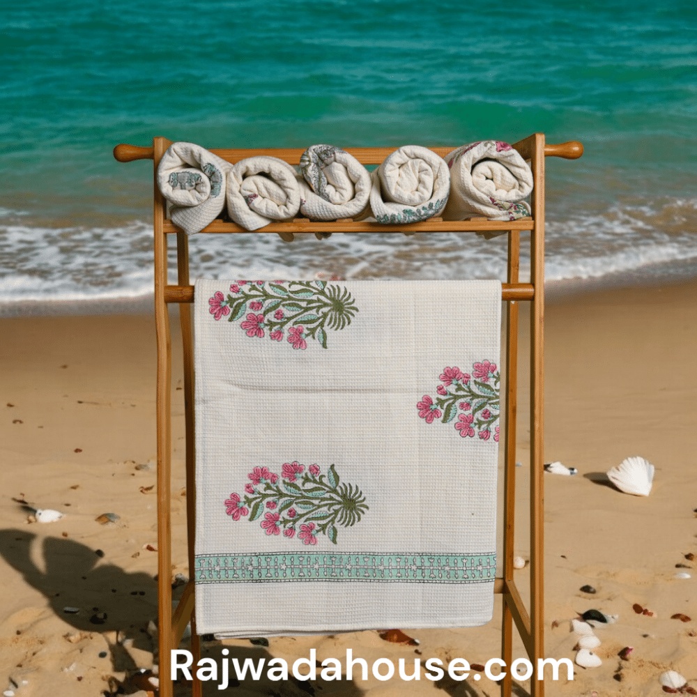 Hand Block Waffle Towel