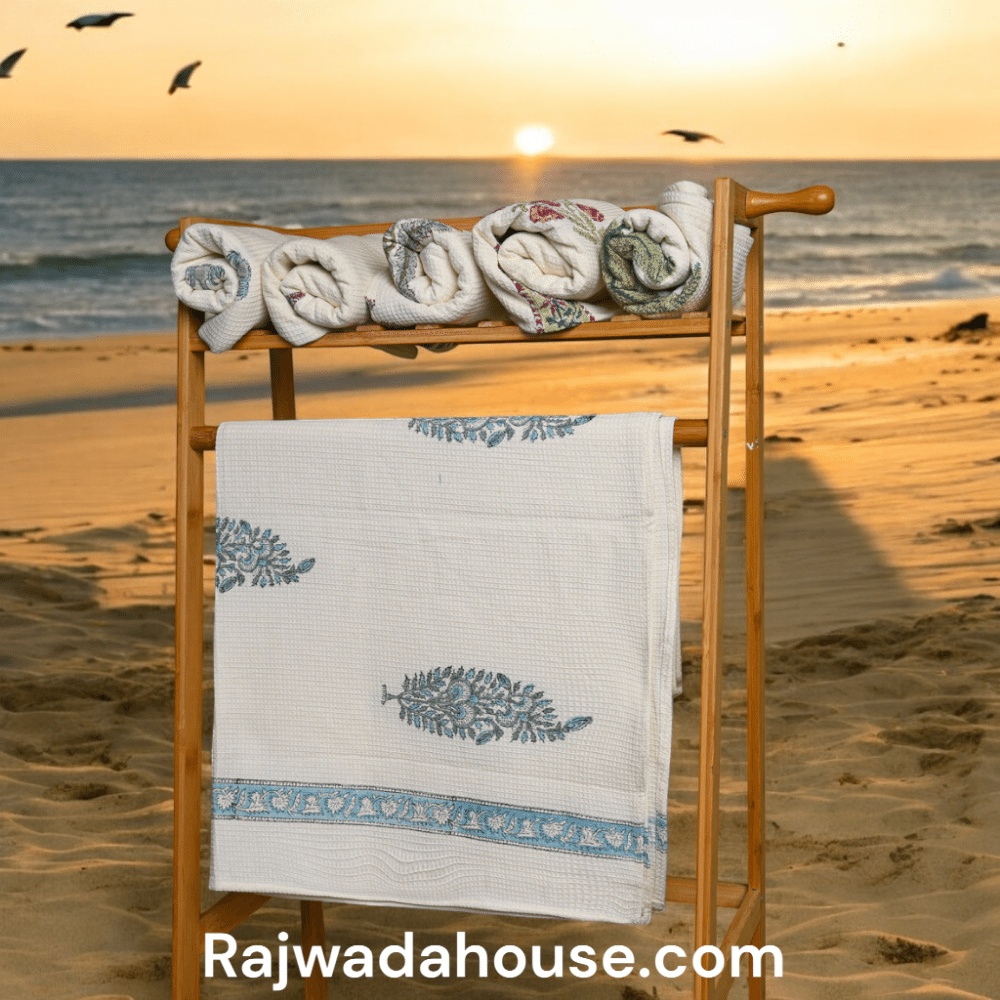 Hand Block Waffle Towel