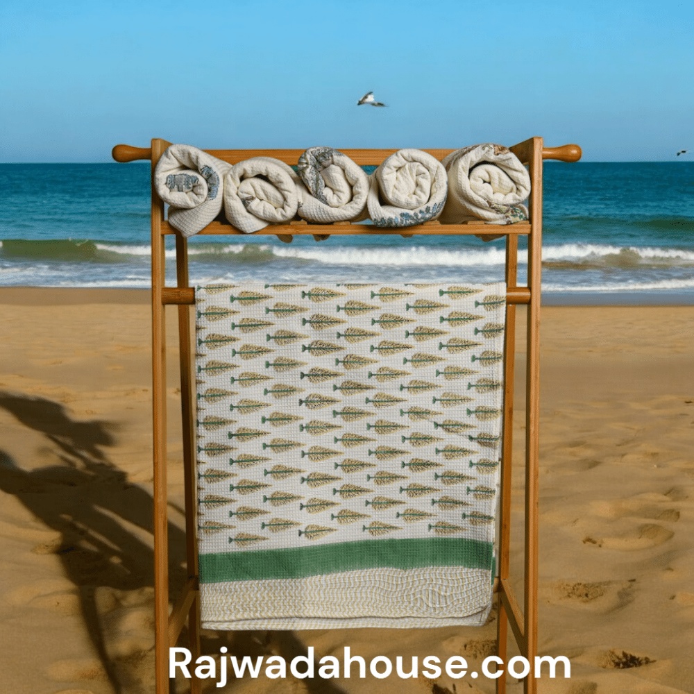 Hand Block Waffle Towel