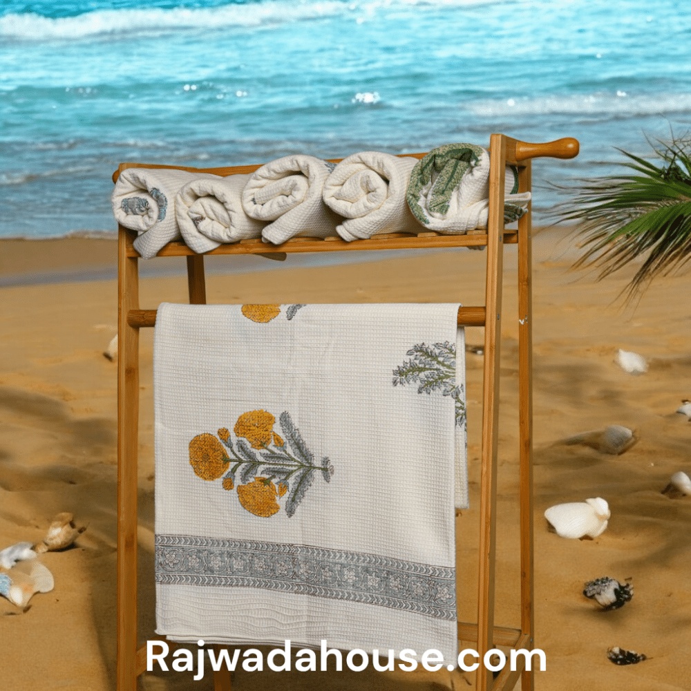 Hand Block Waffle Towel