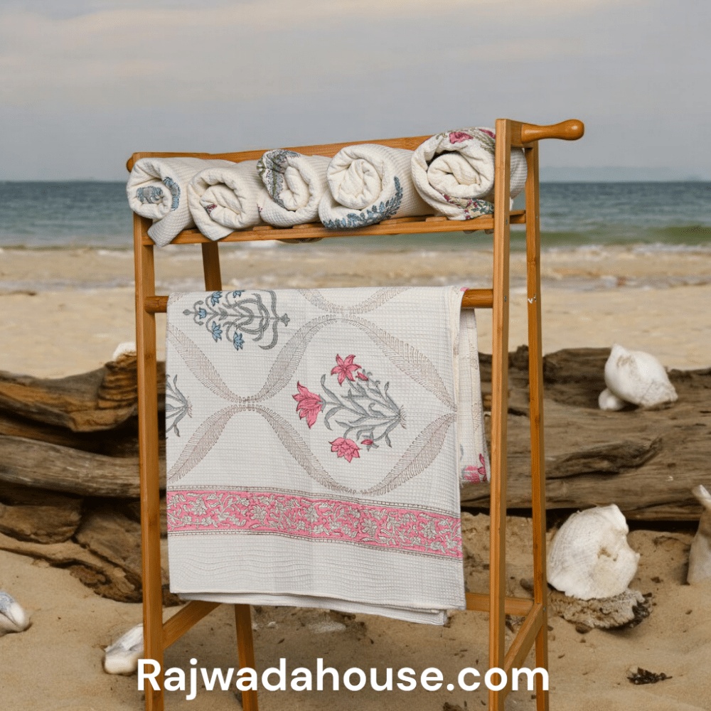 Hand Block Waffle Towel