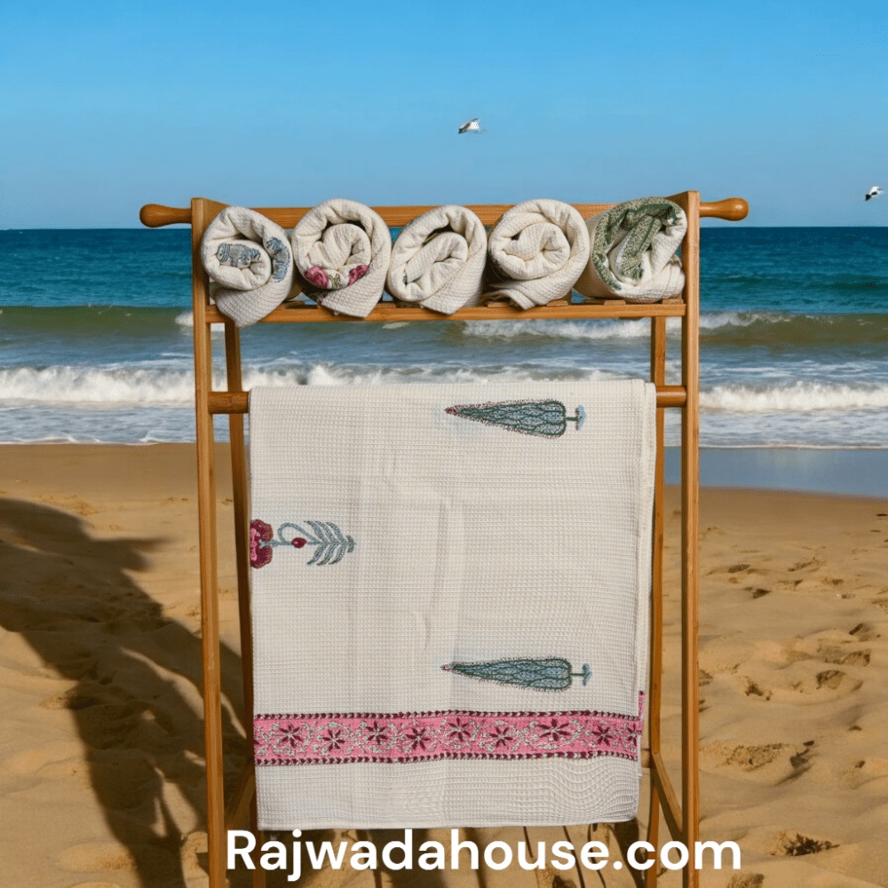 Hand Block Waffle Towel