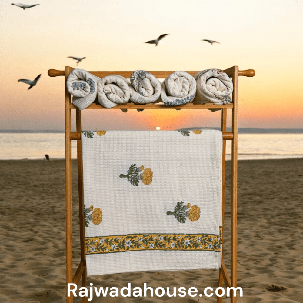 Hand Block Waffle Towel