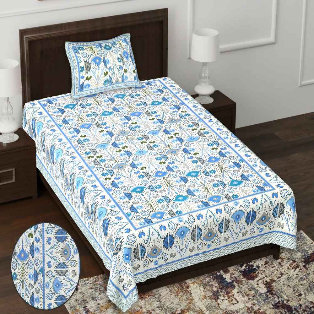 Jaipur Print Multicolour Diwan Set