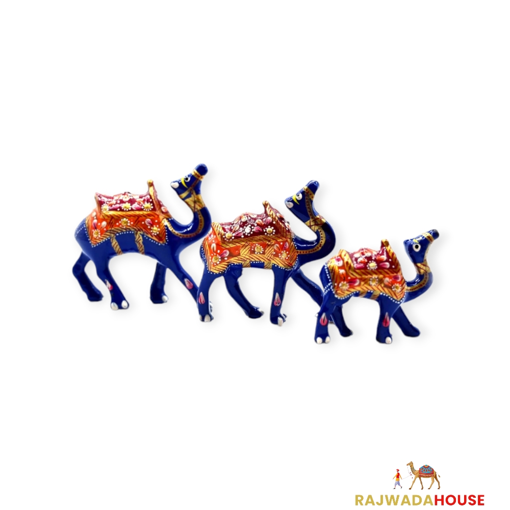Camel Family Hand Decorated